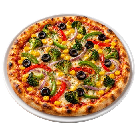 Pizza Vegetaria auf einem Teller